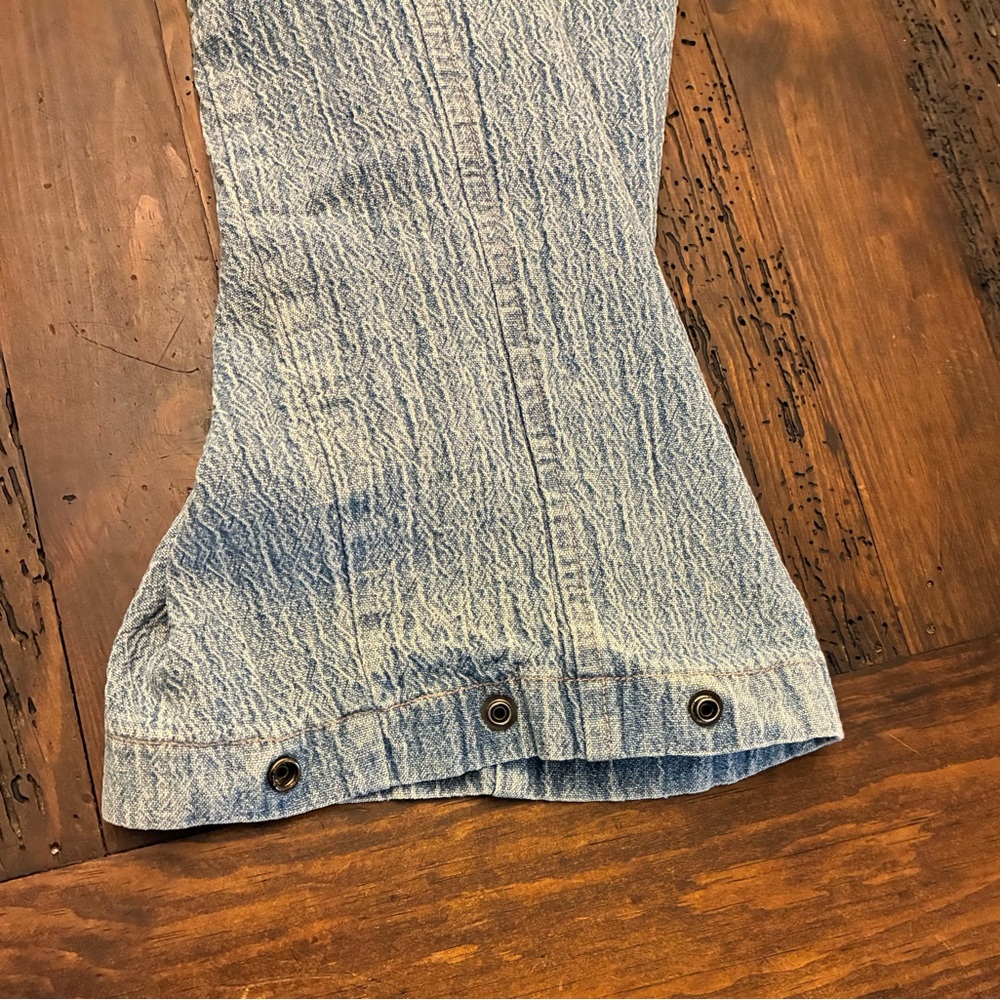 80s Sasson High-Waisted Jeans Triple Buckle Adjustable Leg Straight Wide Tapered - Picture 5 of 6